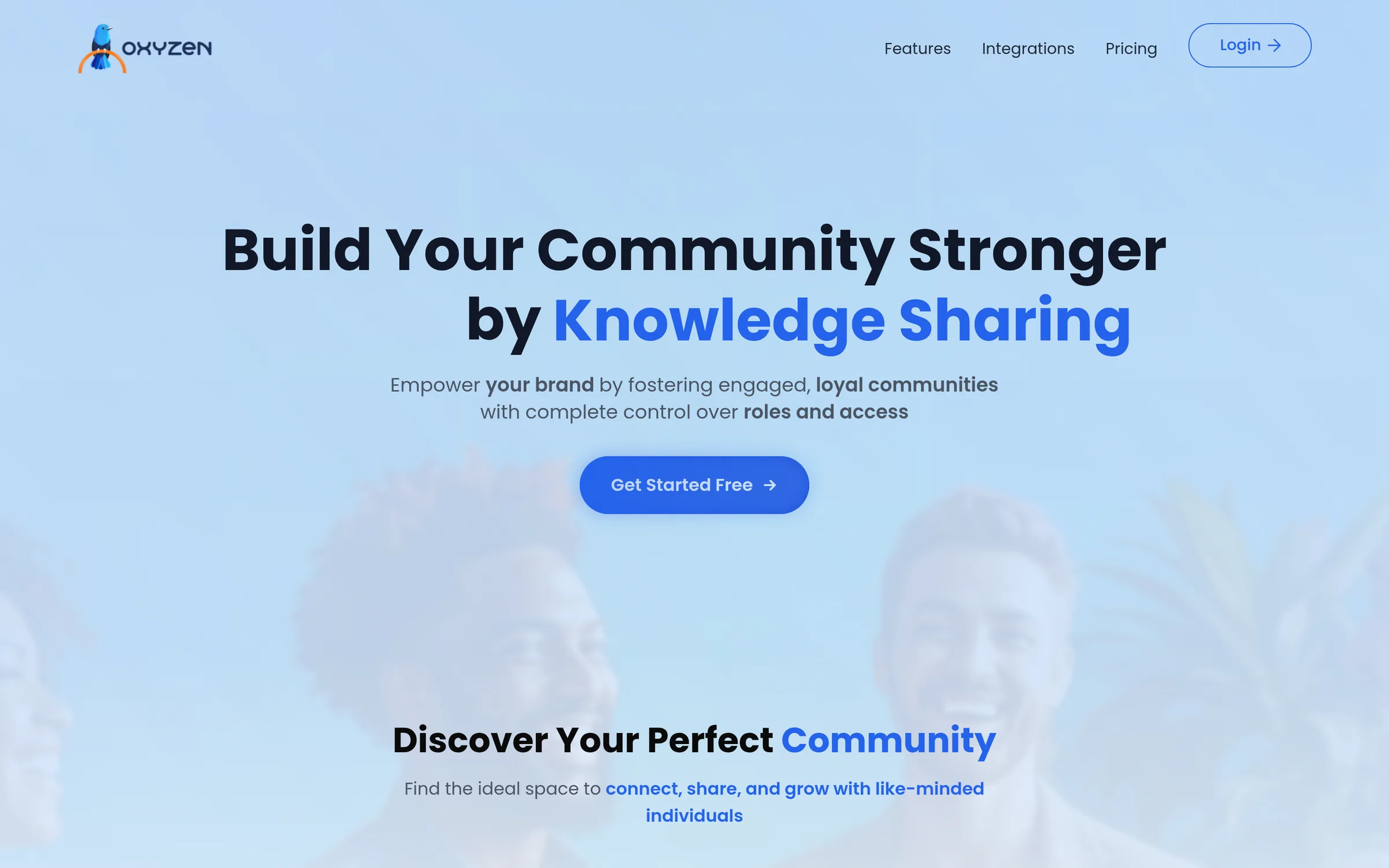 oxyzen.app home page: Build your community stronger by knowledge sharing